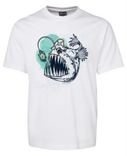 Angler fish with pirate bounty tee shirt