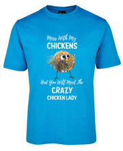 Crazy chicken tee shirt