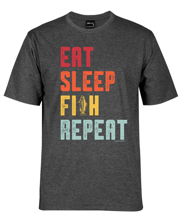 Eat, sleep fish tee shirt