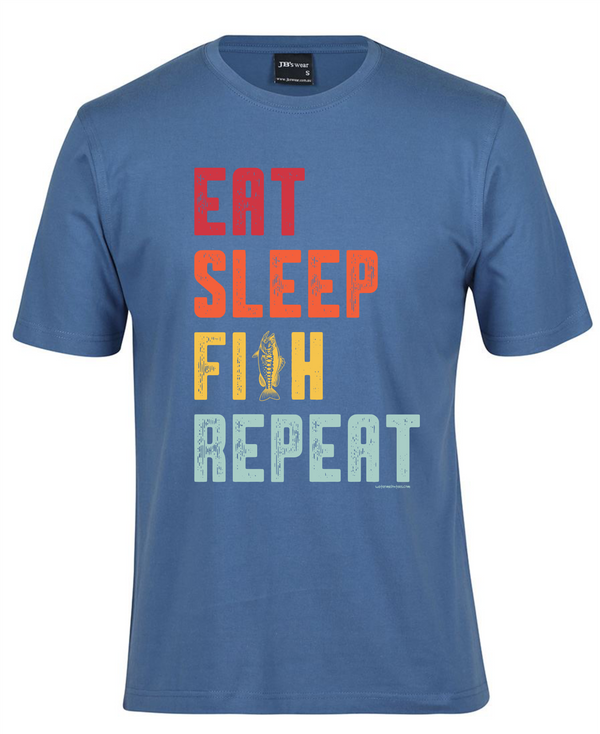 Eat, sleep fish tee shirt