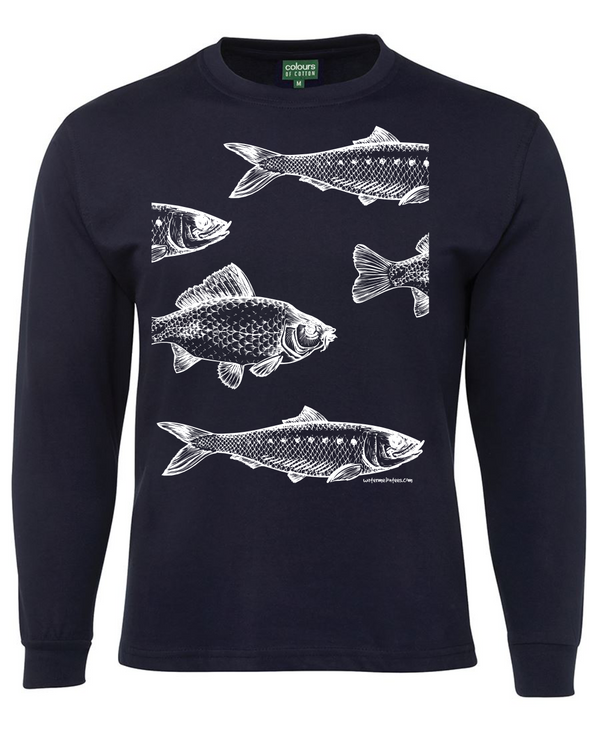 Fish bits long sleeve tee shirt